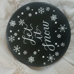 Let it snow winter decoration sign